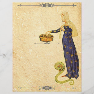 Mediaeval Blank Book of Shadows Page Letterhead