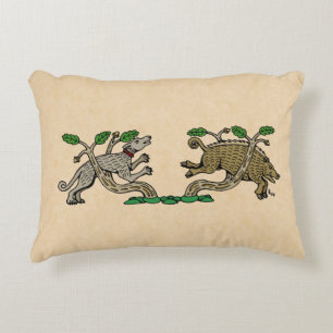 Mediaeval Boar Hunt Decorative Cushion