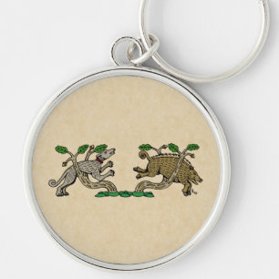 Mediaeval Boar Hunt Key Ring