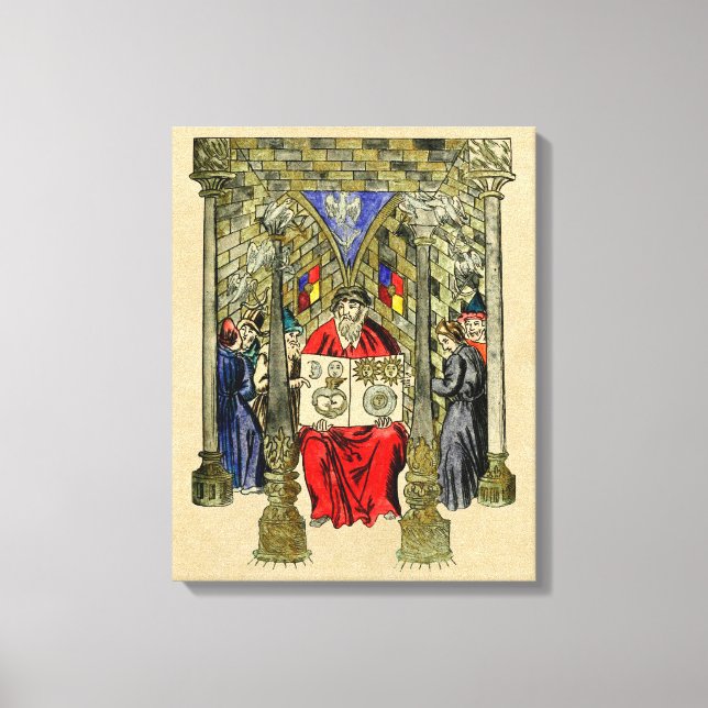 Mediaeval Book of Alchemy Canvas Print (Front)