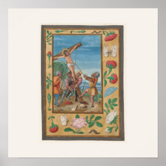 Mediaeval Book of Hours Illuminated Square Poster