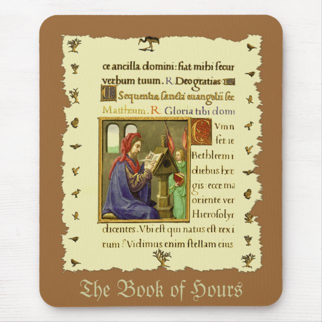 Mediaeval Book of Hours Mouse Mat (Front)
