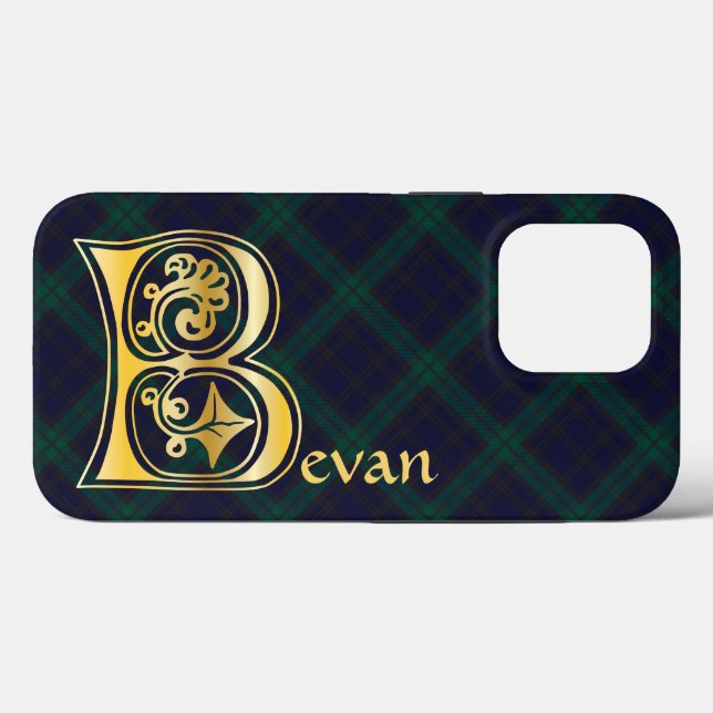 Mediaeval Botanical Decorative Capital B Case-Mate iPhone Case (Back (Horizontal))