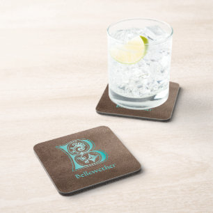 Mediaeval Botanical Decorative Capital B Coaster