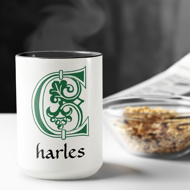 Mediaeval Botanical Decorative Capital C Mug (Creator Uploaded)
