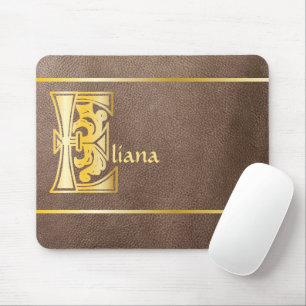 Mediaeval Botanical Decorative Capital E Mouse Mat
