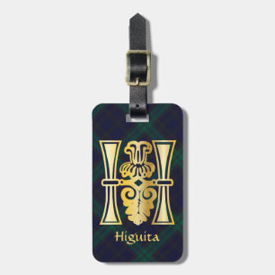 Mediaeval Botanical Decorative Capital H Luggage Tag