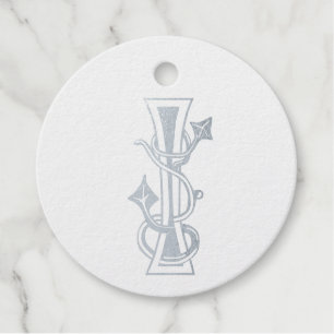 Mediaeval Botanical Decorative Capital I Favour Tags