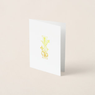 Mediaeval Botanical Decorative Capital I Foil Card