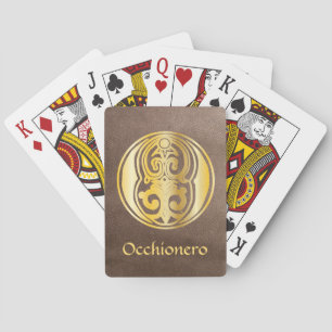 Mediaeval Botanical Decorative Capital O Playing Cards