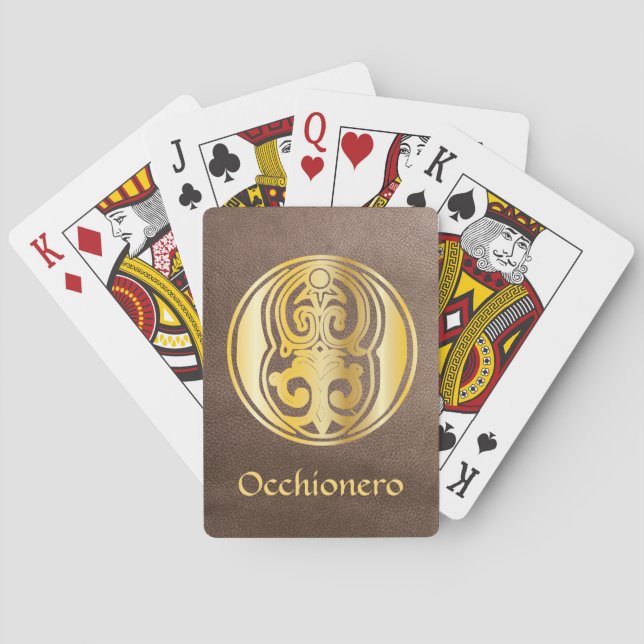 Mediaeval Botanical Decorative Capital O Playing Cards (Back)
