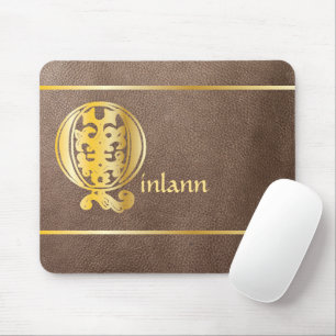 Mediaeval Botanical Decorative Capital Q Mouse Mat