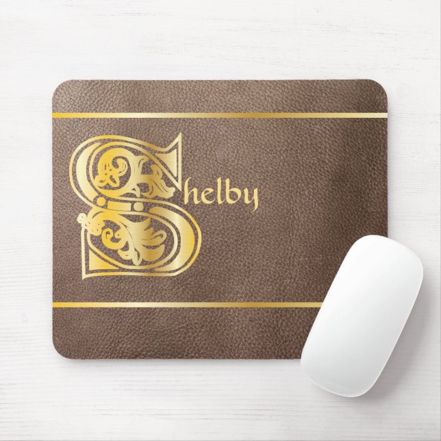 Mediaeval Botanical Decorative Capital S Mouse Mat (With Mouse)