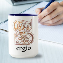 Mediaeval Botanical Decorative Capital S