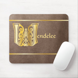 Mediaeval Botanical Decorative Capital W Mouse Mat