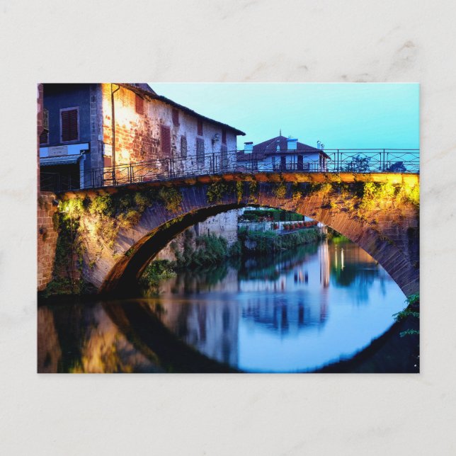 Mediaeval bridge in Saint-Jean-Pied-de-Port Postcard (Front)
