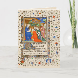Mediaeval ca. 1420 Nativity Christmas Holiday Card