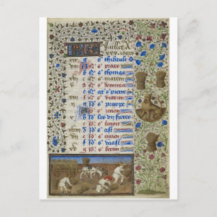 Mediaeval calendar: July Postcard