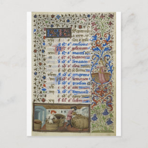 Mediaeval calendar: September Postcard
