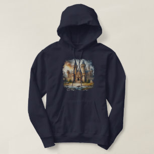 Mediaeval Castle at Sunset with Atmospheric Skies Hoodie
