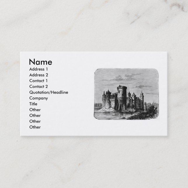 Mediaeval Castle Business Card (Front)