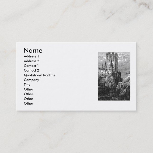 Mediaeval Castle Business Card (Front)