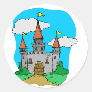 Mediaeval Castle Classic Round Sticker