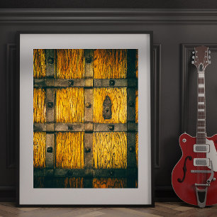 Mediaeval castle gate close-up. photo print