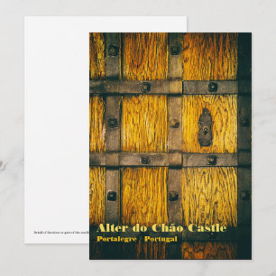 Mediaeval castle gate close-up thank you card