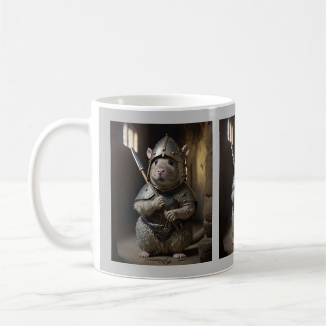 Mediaeval Castle Guard Rat Mug (Left)