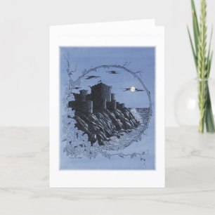 "Mediaeval Castle in Blue" Thank You Card