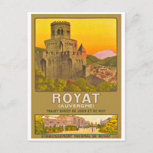 Mediaeval castle in Royat, Auvergne, France Postcard