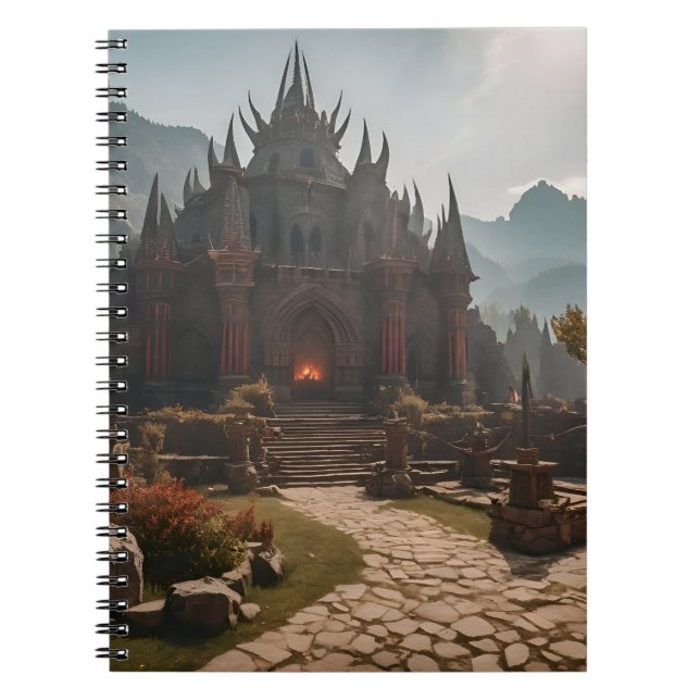 Mediaeval Castle Mountain Landscape Notebook (Front)