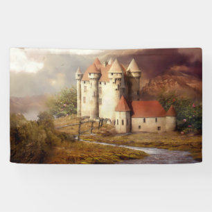 Mediaeval Castle River Run Banner