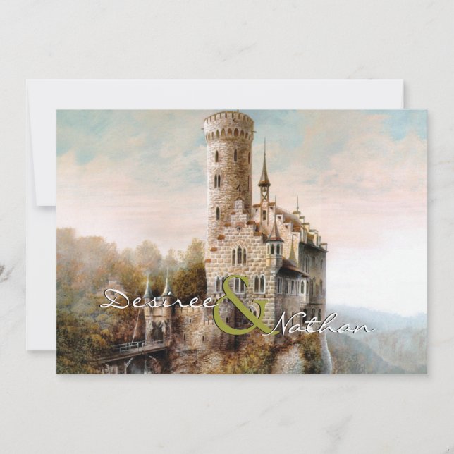 Mediaeval Castle Wedding Invitation (Front)