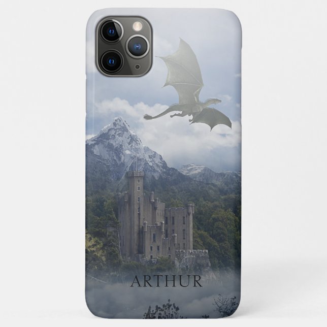 Mediaeval Castle With Dragon - Personalised Case-Mate iPhone Case (Back)