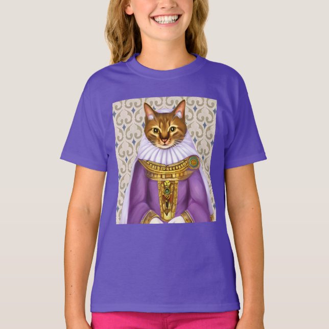 Mediaeval Cat Maiden Kid's Tee    (Front)