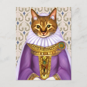 Mediaeval Cat Maiden Postcard