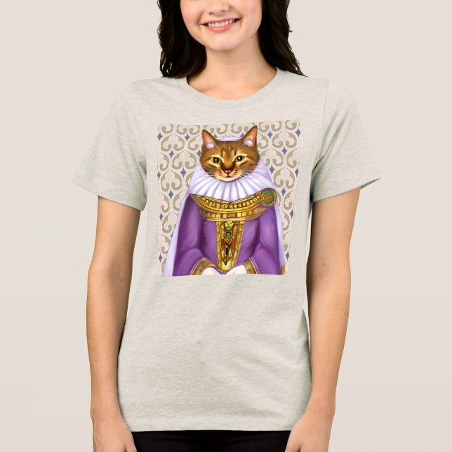 Mediaeval Cat Maiden Tri-Blend Shirt (Front)