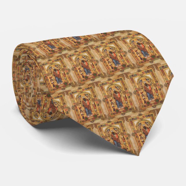 Mediaeval Celtic Illustration, 9th Century Tie (Rolled)