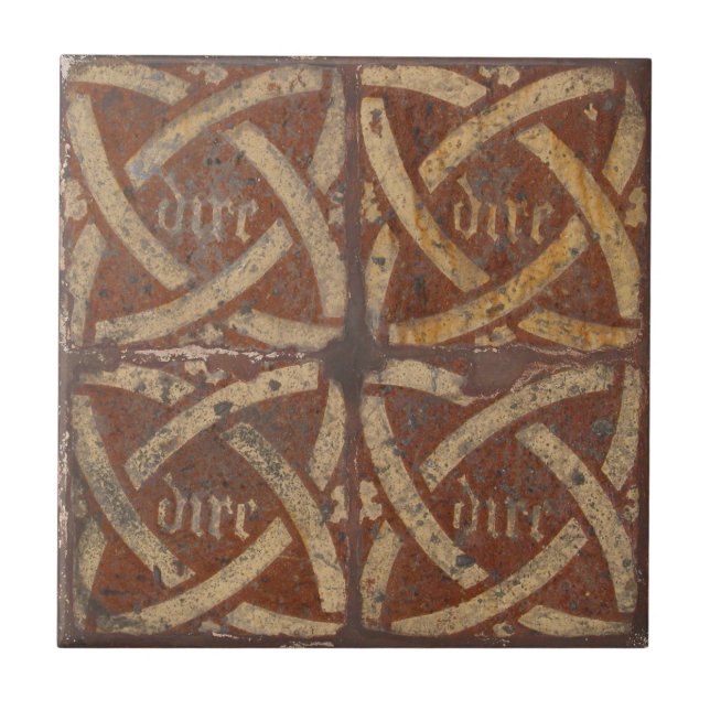 Mediaeval Celtic Knot Tile (Front)