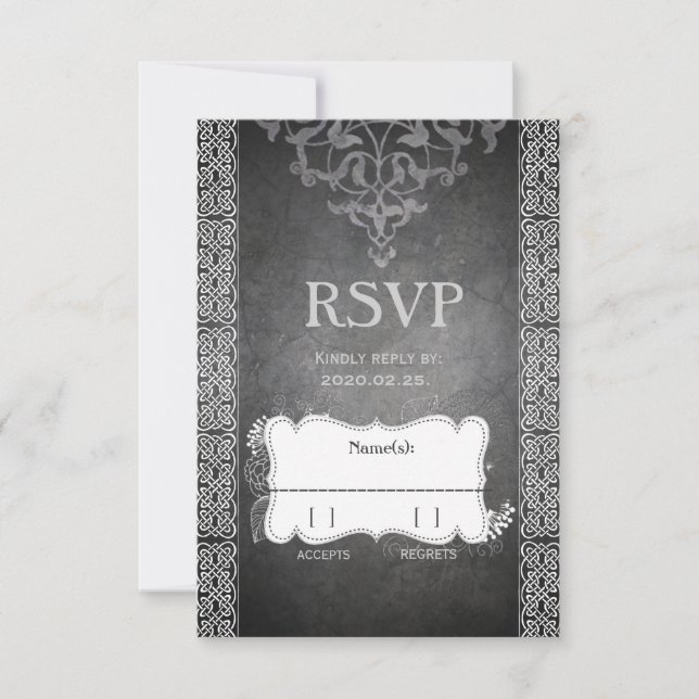 Mediaeval Celtic RSVP Card (Front)