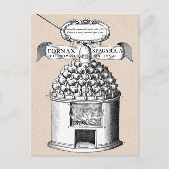 Mediaeval Chemistry to Create Herbal Medicine Postcard (Front)