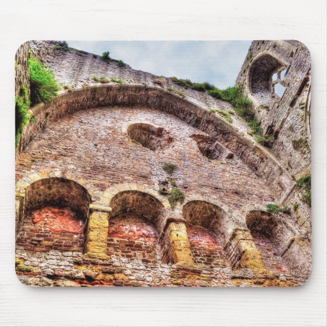 Mediaeval Chepstow Castle Monmouthshire, Wales, UK Mouse Mat (Front)