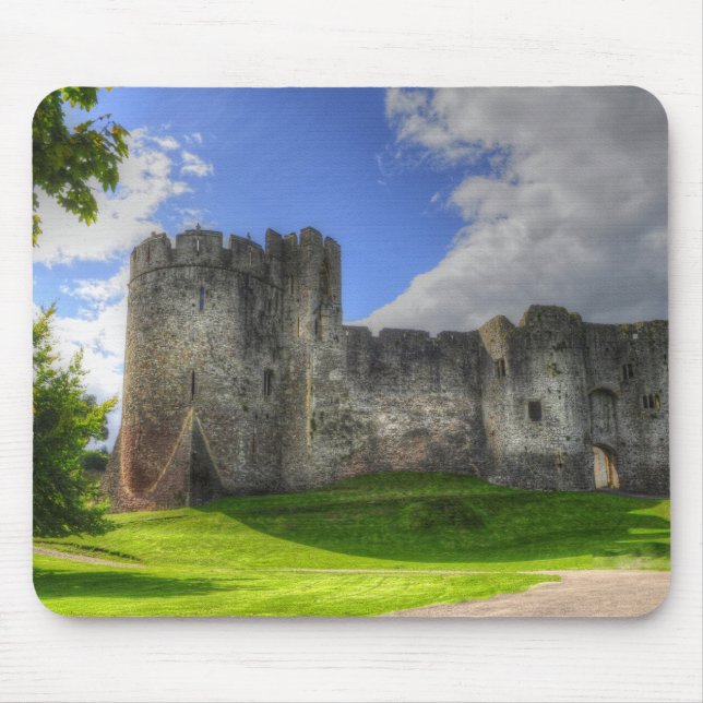 Mediaeval Chepstow Castle Monmouthshire, Wales, UK Mouse Mat (Front)