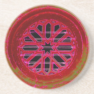 mediaeval church window coaster