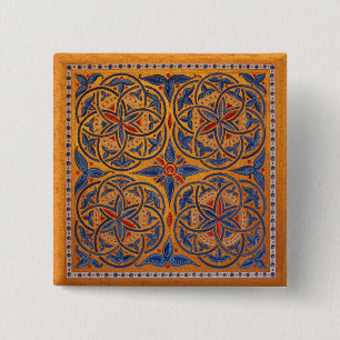 Mediaeval circles 15 cm square badge