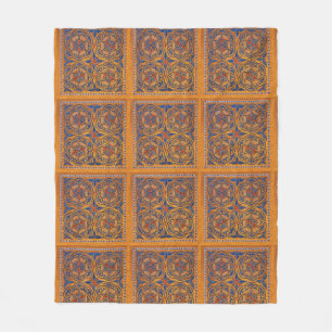 Mediaeval circles fleece blanket