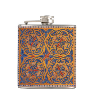 Mediaeval circles hip flask