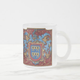 Mediaeval Coat of Arms Frosted Glass Coffee Mug
